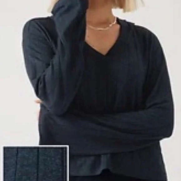 ATHLETA Harmony Ribbed Hoodie Blue Size small - Picture 1 of 12